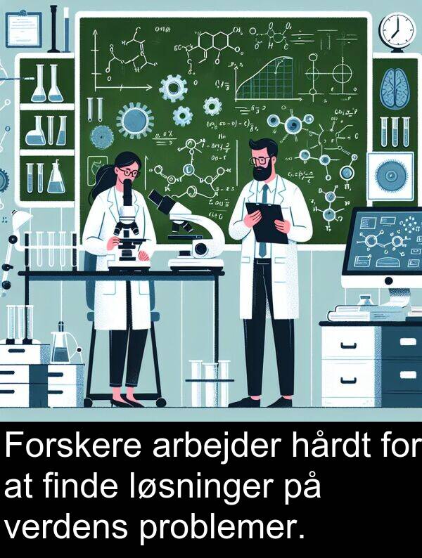 problemer: Forskere arbejder hårdt for at finde løsninger på verdens problemer.
