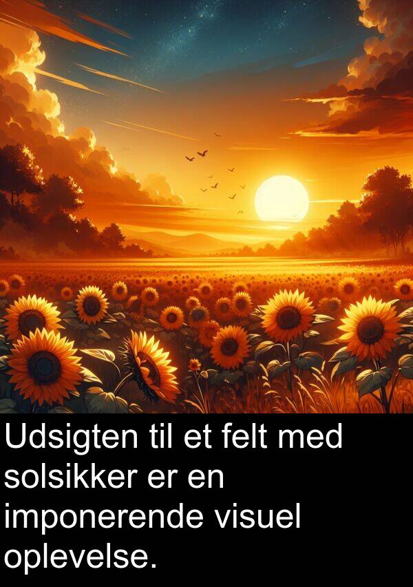 visuel: Udsigten til et felt med solsikker er en imponerende visuel oplevelse.