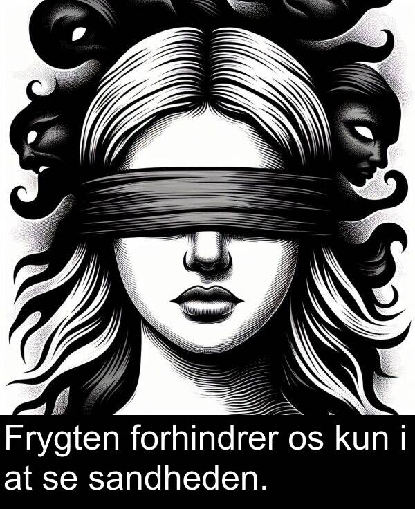 kun: Frygten forhindrer os kun i at se sandheden.