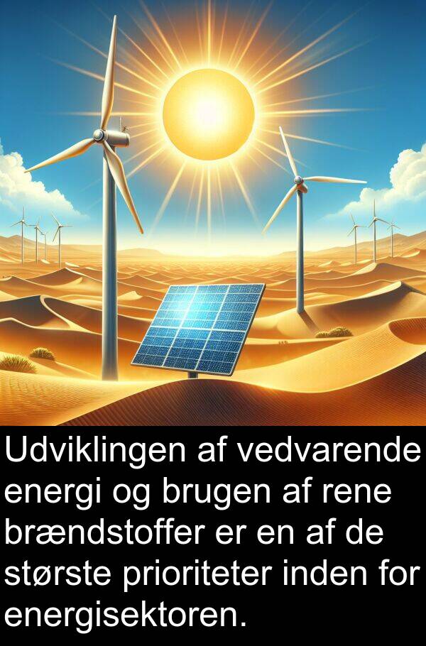 inden: Udviklingen af vedvarende energi og brugen af rene brændstoffer er en af de største prioriteter inden for energisektoren.