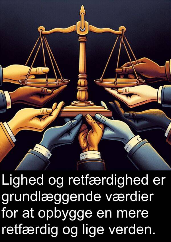 værdier: Lighed og retfærdighed er grundlæggende værdier for at opbygge en mere retfærdig og lige verden.