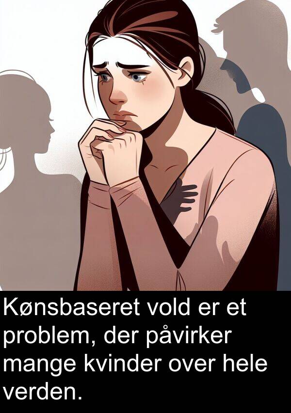 kvinder: Kønsbaseret vold er et problem, der påvirker mange kvinder over hele verden.