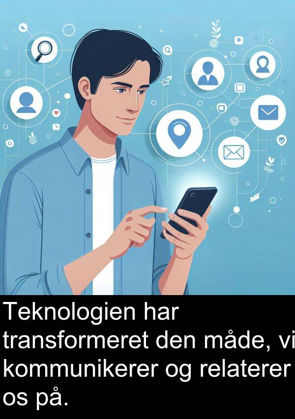 måde: Teknologien har transformeret den måde, vi kommunikerer og relaterer os på.