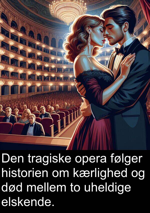 uheldige: Den tragiske opera følger historien om kærlighed og død mellem to uheldige elskende.