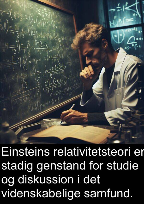 videnskabelige: Einsteins relativitetsteori er stadig genstand for studie og diskussion i det videnskabelige samfund.