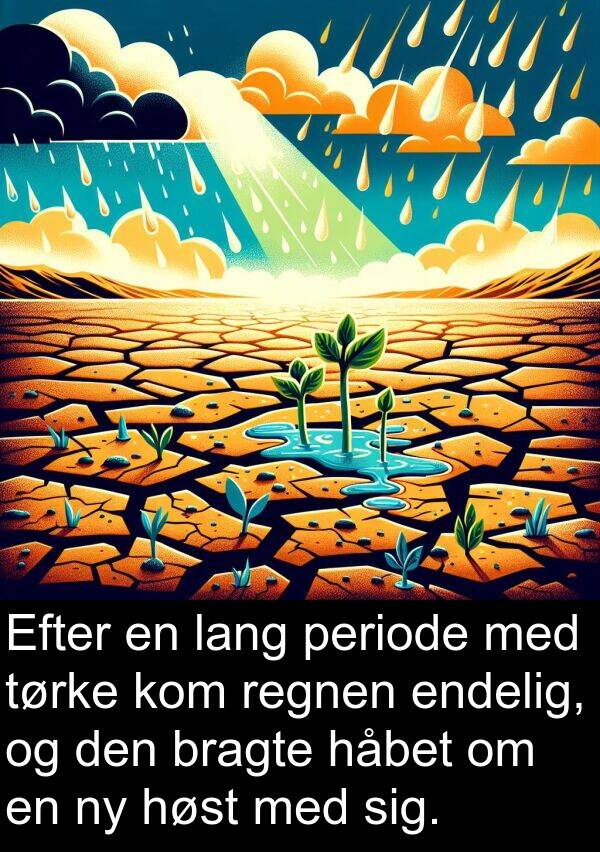 håbet: Efter en lang periode med tørke kom regnen endelig, og den bragte håbet om en ny høst med sig.