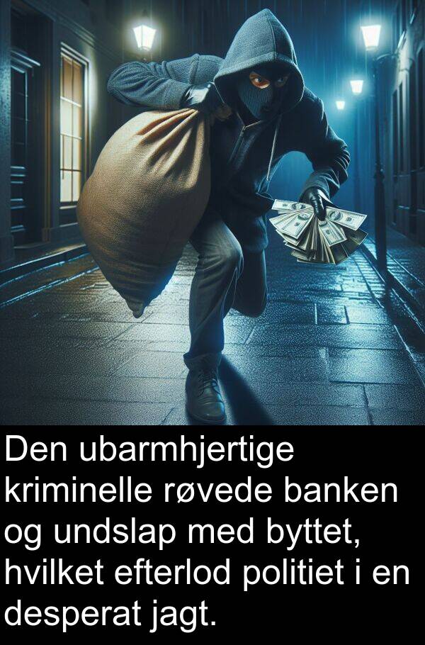 kriminelle: Den ubarmhjertige kriminelle røvede banken og undslap med byttet, hvilket efterlod politiet i en desperat jagt.