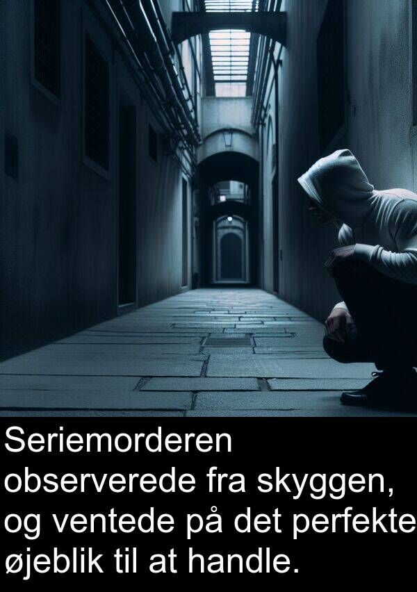 observerede: Seriemorderen observerede fra skyggen, og ventede på det perfekte øjeblik til at handle.