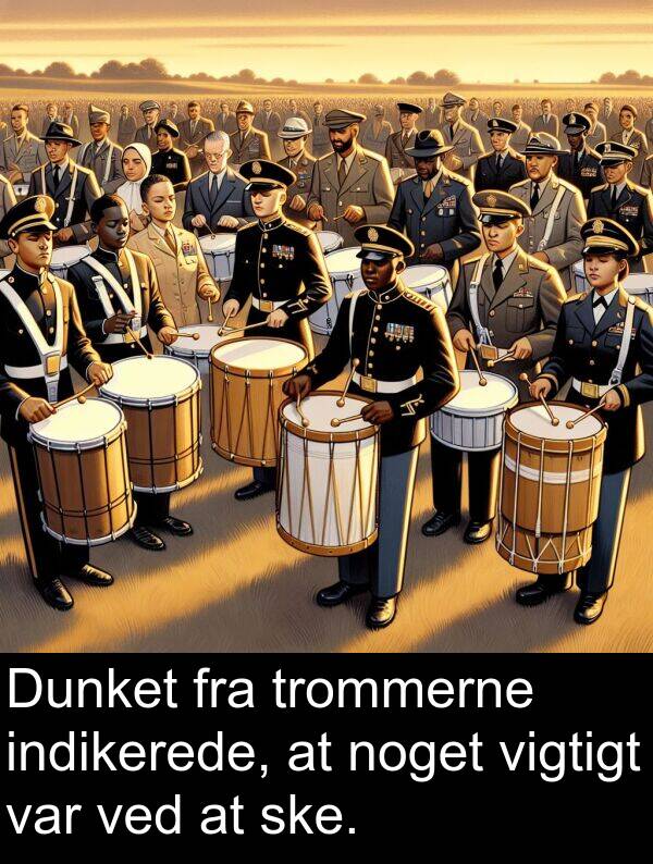 vigtigt: Dunket fra trommerne indikerede, at noget vigtigt var ved at ske.