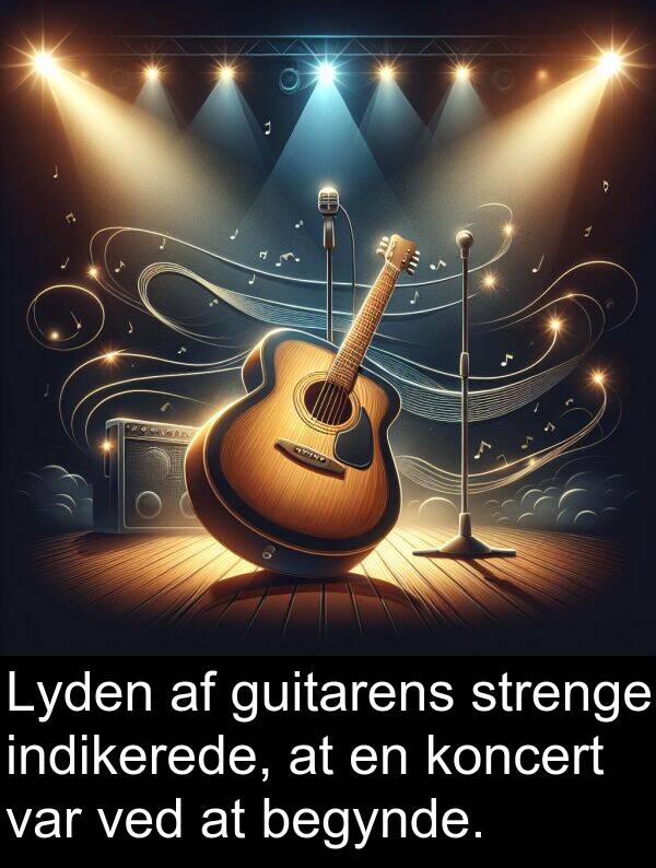 koncert: Lyden af guitarens strenge indikerede, at en koncert var ved at begynde.