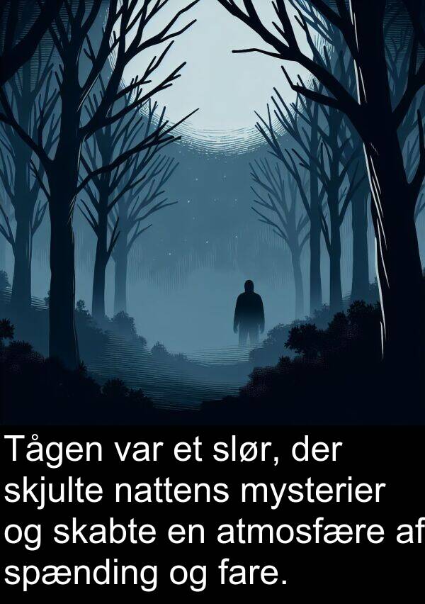 mysterier: Tågen var et slør, der skjulte nattens mysterier og skabte en atmosfære af spænding og fare.