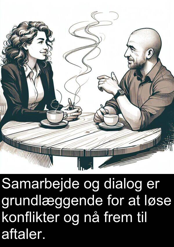konflikter: Samarbejde og dialog er grundlæggende for at løse konflikter og nå frem til aftaler.