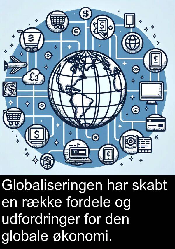 økonomi: Globaliseringen har skabt en række fordele og udfordringer for den globale økonomi.