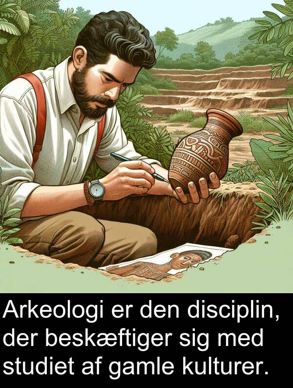 kulturer: Arkeologi er den disciplin, der beskæftiger sig med studiet af gamle kulturer.