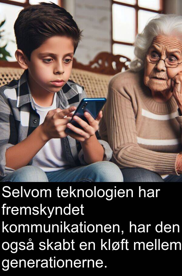 generationerne: Selvom teknologien har fremskyndet kommunikationen, har den også skabt en kløft mellem generationerne.