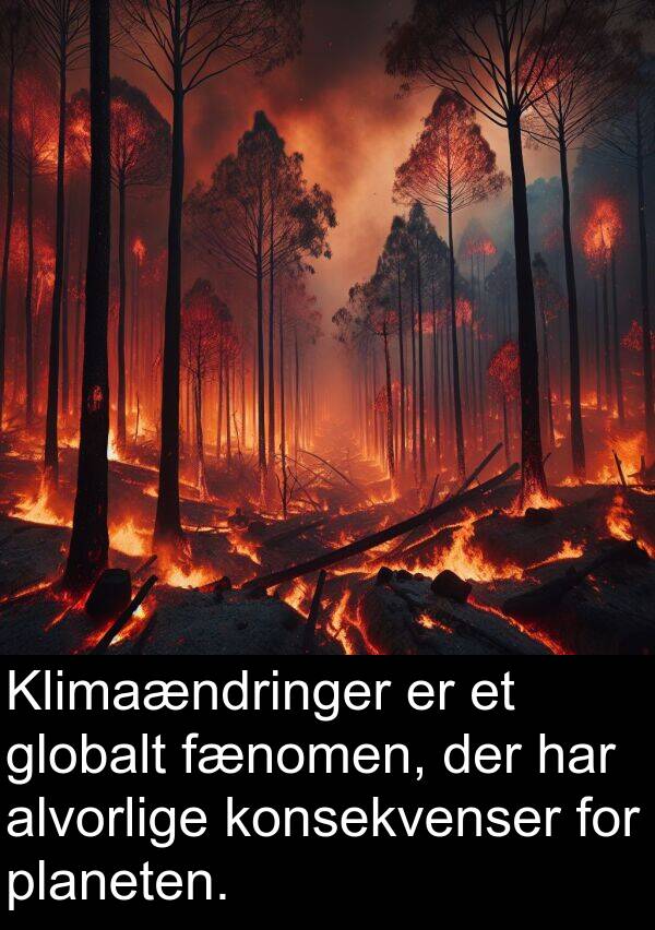 konsekvenser: Klimaændringer er et globalt fænomen, der har alvorlige konsekvenser for planeten.