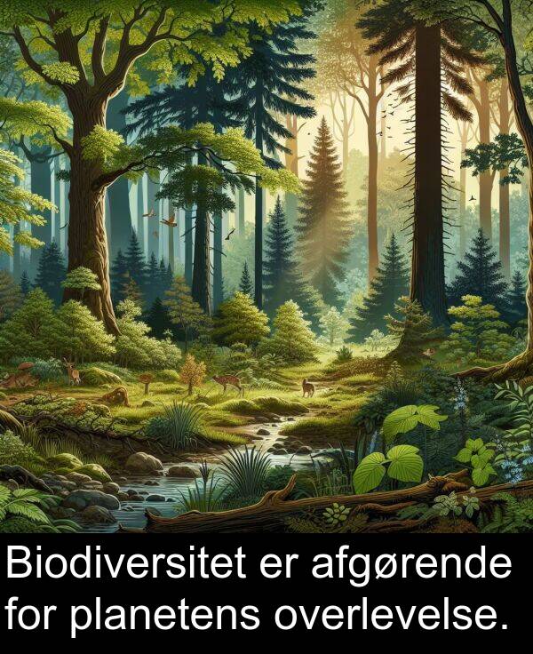 afgørende: Biodiversitet er afgørende for planetens overlevelse.