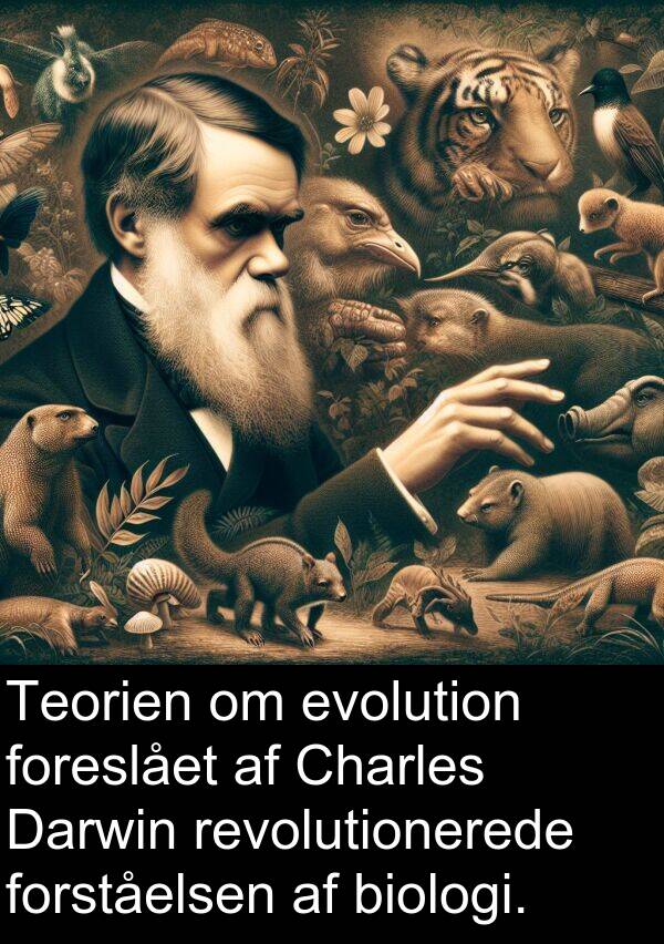 forståelsen: Teorien om evolution foreslået af Charles Darwin revolutionerede forståelsen af biologi.