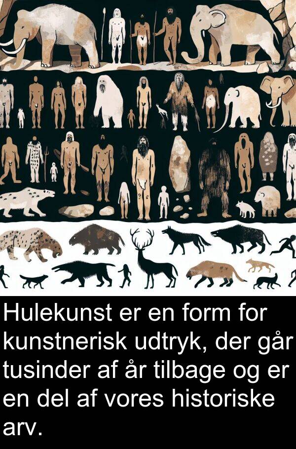 kunstnerisk: Hulekunst er en form for kunstnerisk udtryk, der går tusinder af år tilbage og er en del af vores historiske arv.