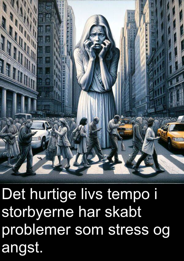 problemer: Det hurtige livs tempo i storbyerne har skabt problemer som stress og angst.