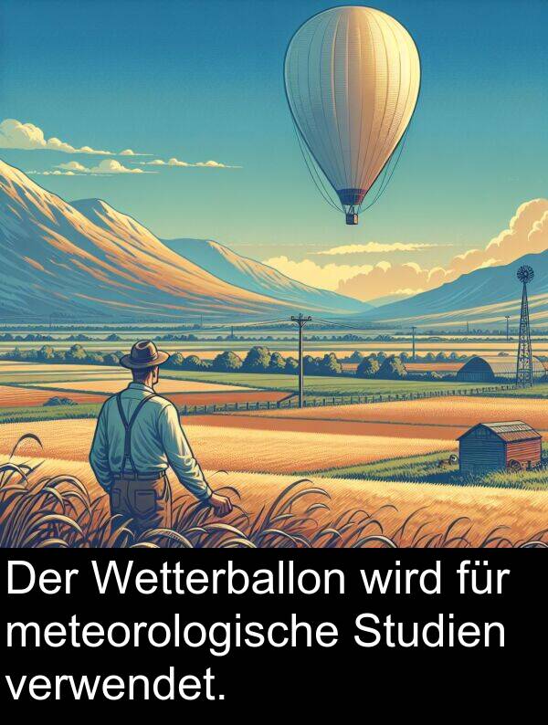 wird: Der Wetterballon wird für meteorologische Studien verwendet.