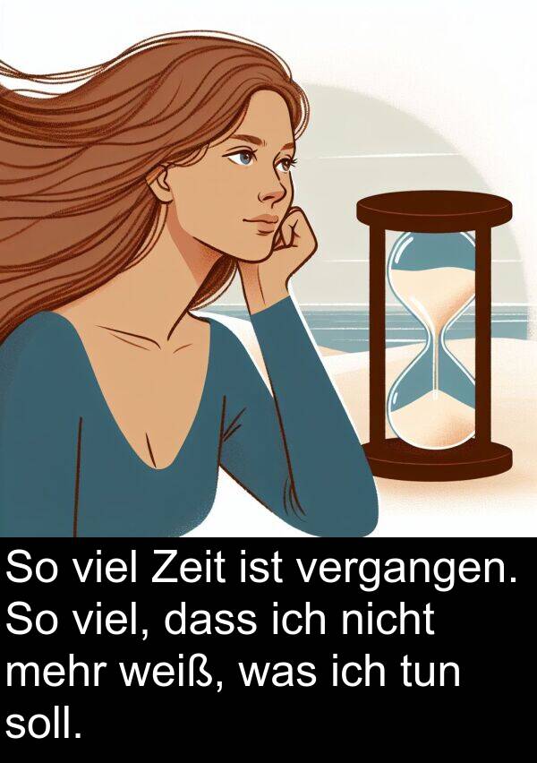 Zeit: So viel Zeit ist vergangen. So viel, dass ich nicht mehr weiß, was ich tun soll.