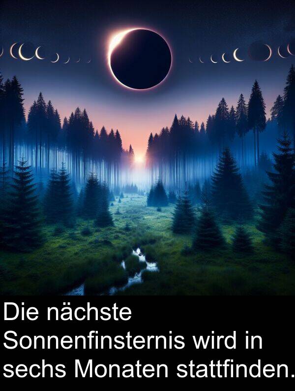 wird: Die nächste Sonnenfinsternis wird in sechs Monaten stattfinden.