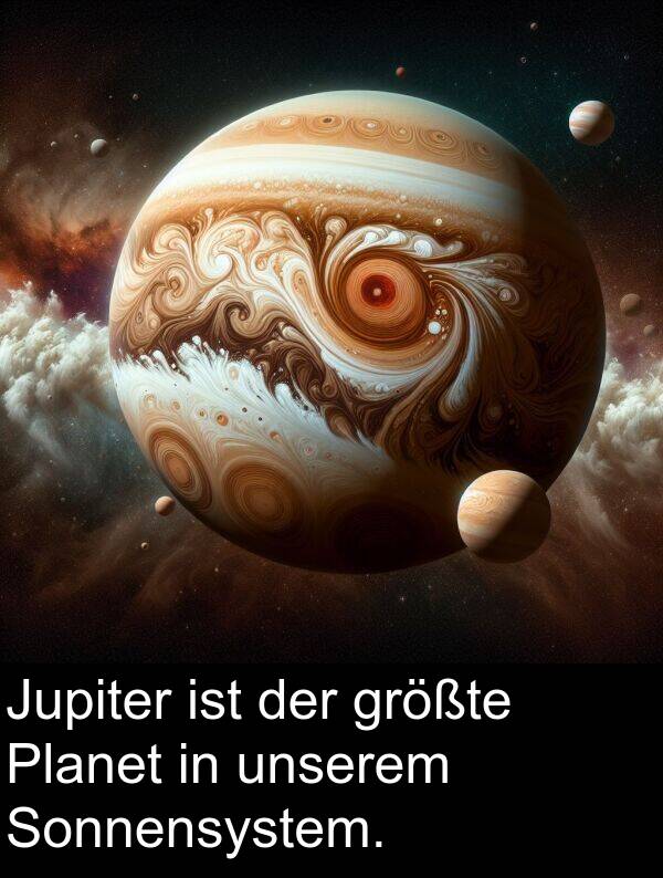 Jupiter: Jupiter ist der größte Planet in unserem Sonnensystem.