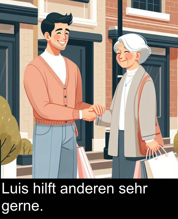 Luis: Luis hilft anderen sehr gerne.