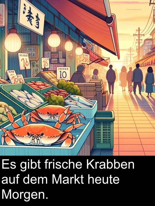 frische: Es gibt frische Krabben auf dem Markt heute Morgen.