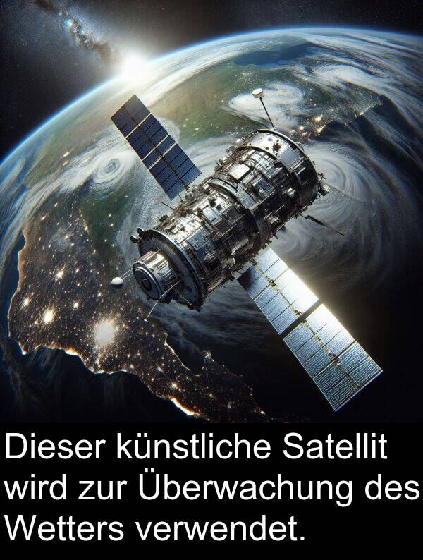 Überwachung: Dieser künstliche Satellit wird zur Überwachung des Wetters verwendet.