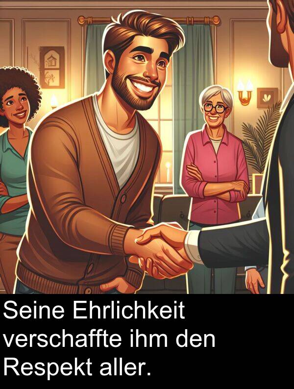 Respekt: Seine Ehrlichkeit verschaffte ihm den Respekt aller.