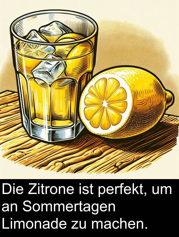 Limonade: Die Zitrone ist perfekt, um an Sommertagen Limonade zu machen.