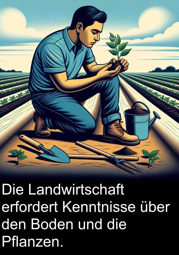 Pflanzen: Die Landwirtschaft erfordert Kenntnisse über den Boden und die Pflanzen.