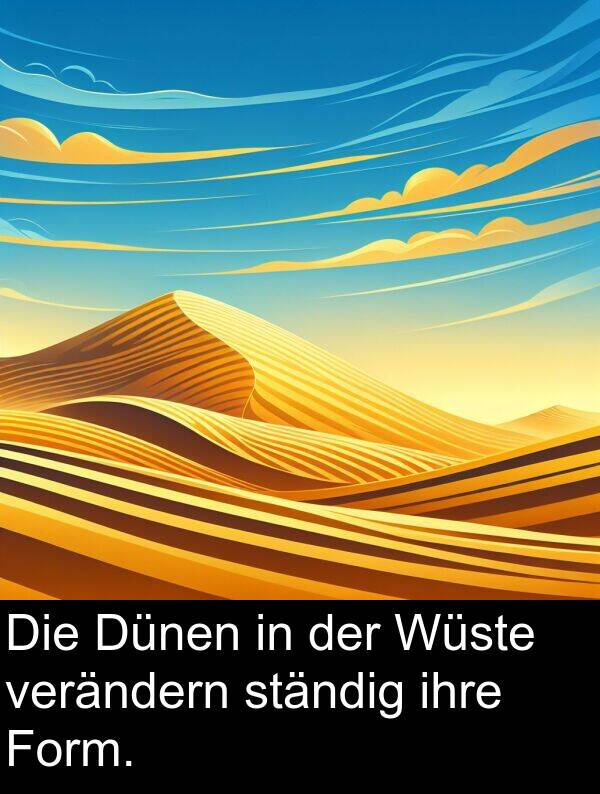 ihre: Die Dünen in der Wüste verändern ständig ihre Form.