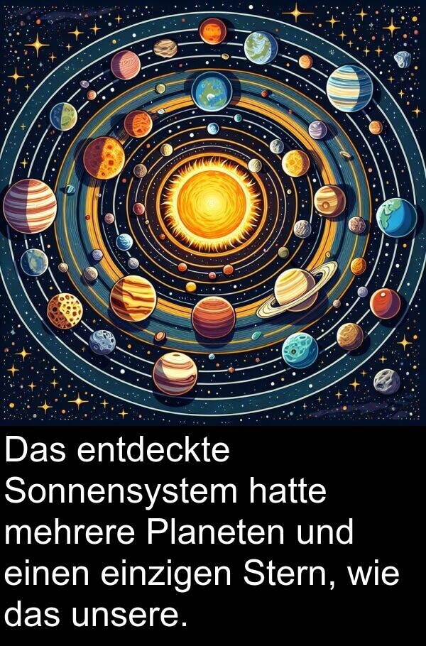 Planeten: Das entdeckte Sonnensystem hatte mehrere Planeten und einen einzigen Stern, wie das unsere.