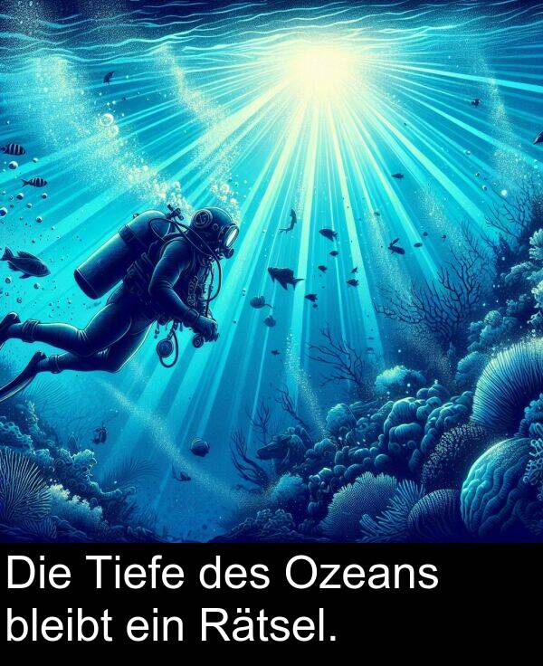 Rätsel: Die Tiefe des Ozeans bleibt ein Rätsel.