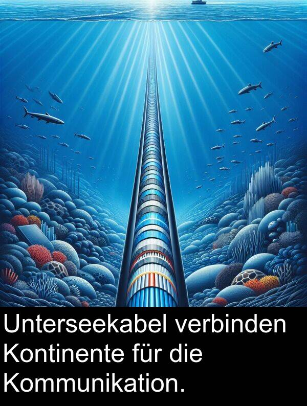 verbinden: Unterseekabel verbinden Kontinente für die Kommunikation.