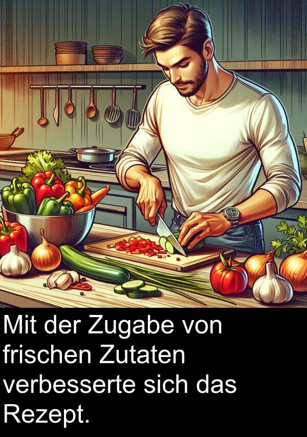 Rezept: Mit der Zugabe von frischen Zutaten verbesserte sich das Rezept.
