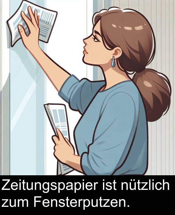 Fensterputzen: Zeitungspapier ist nützlich zum Fensterputzen.