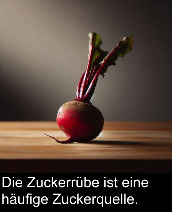 häufige: Die Zuckerrübe ist eine häufige Zuckerquelle.