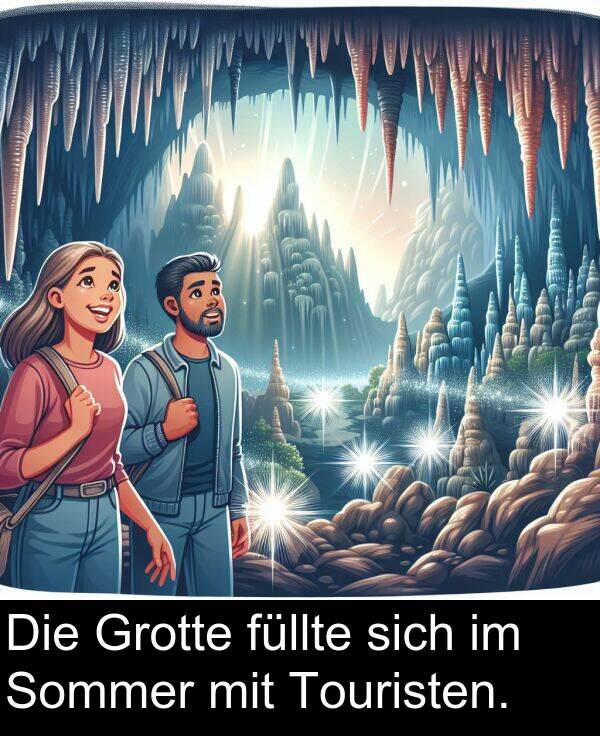 füllte: Die Grotte füllte sich im Sommer mit Touristen.