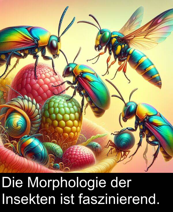 faszinierend: Die Morphologie der Insekten ist faszinierend.
