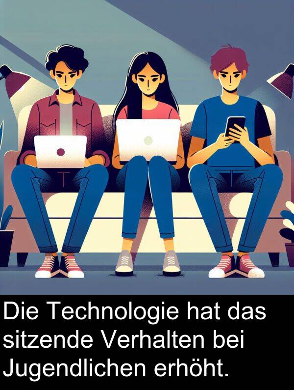sitzende: Die Technologie hat das sitzende Verhalten bei Jugendlichen erhöht.