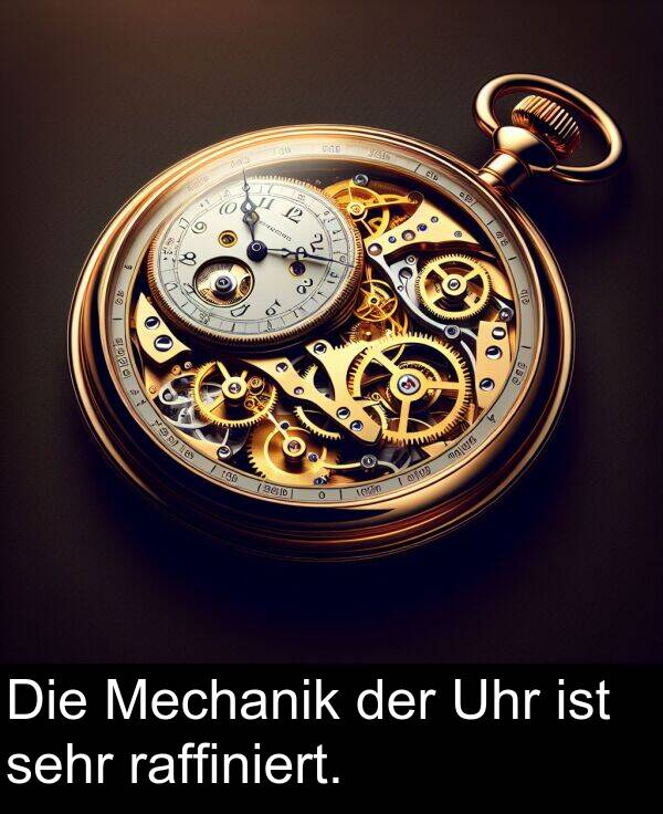 Uhr: Die Mechanik der Uhr ist sehr raffiniert.
