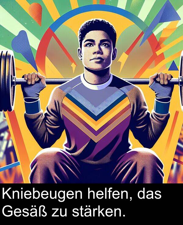 das: Kniebeugen helfen, das Gesäß zu stärken.