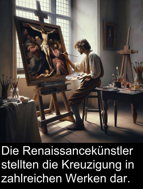dar: Die Renaissancekünstler stellten die Kreuzigung in zahlreichen Werken dar.