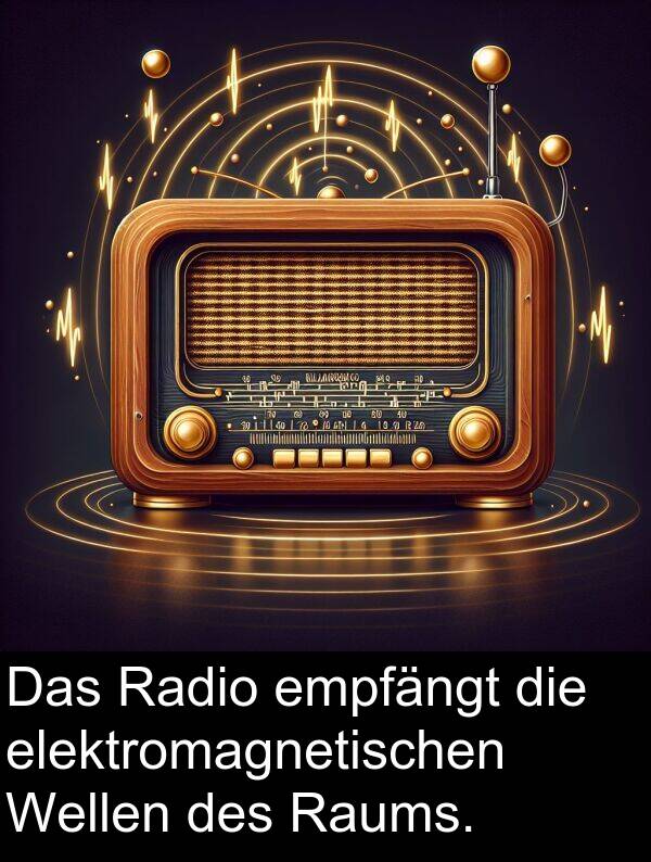 Radio: Das Radio empfängt die elektromagnetischen Wellen des Raums.