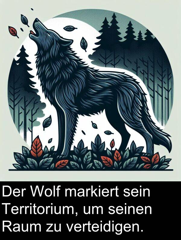 markiert: Der Wolf markiert sein Territorium, um seinen Raum zu verteidigen.