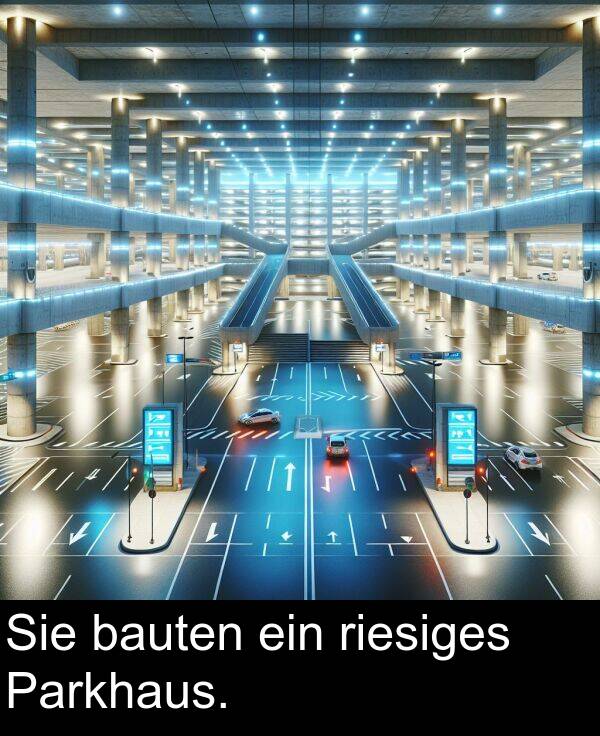 ein: Sie bauten ein riesiges Parkhaus.
